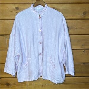 Bryn Walker Pink Linen Kimono Jacket